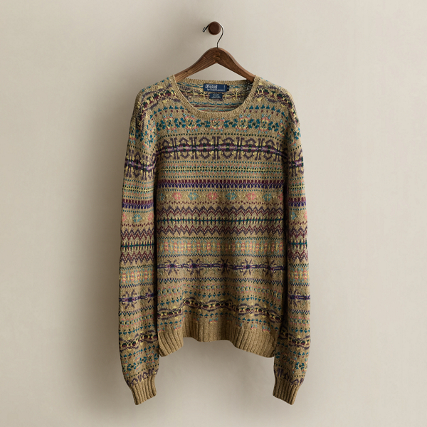 Vintage Patterned Sweater - Size XL