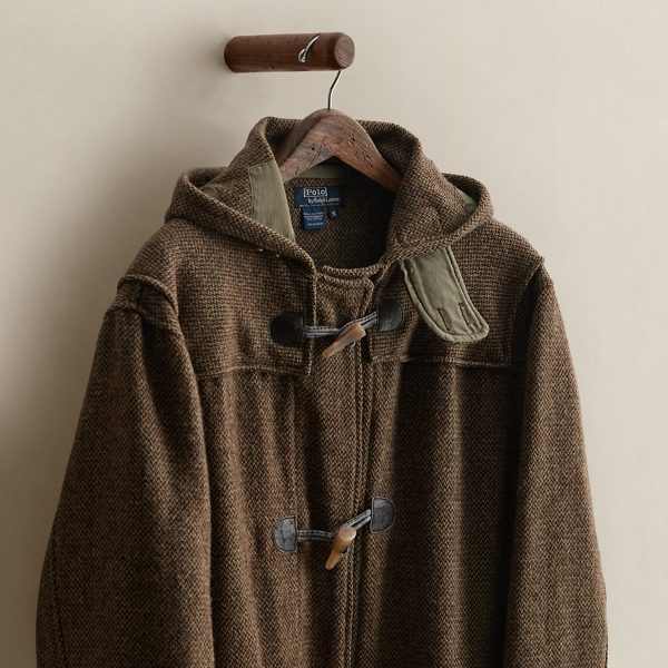 c. 1988 Wool Tweed Duffel Coat - Size S