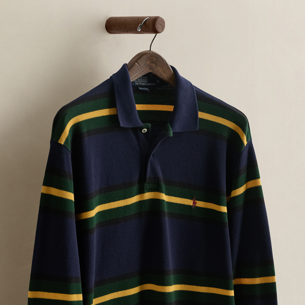 Vintage Striped Polo Shirt - Size M