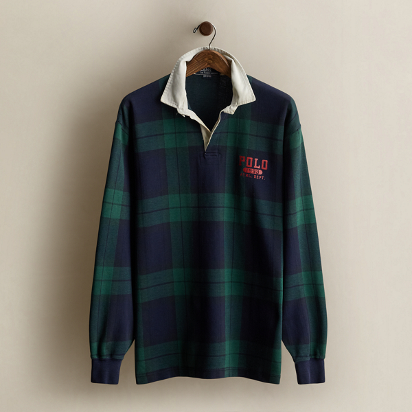1993 Plaid Rugby Shirt - Size L