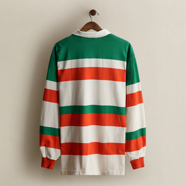 Vintage Striped Rugby Shirt - Size XL