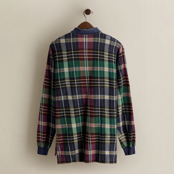 Vintage Plaid Polo Shirt - Size M