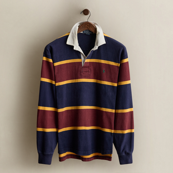 Vintage Striped Rugby Shirt - Size M