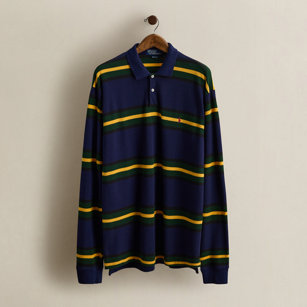 Vintage Striped Polo Shirt - Size L