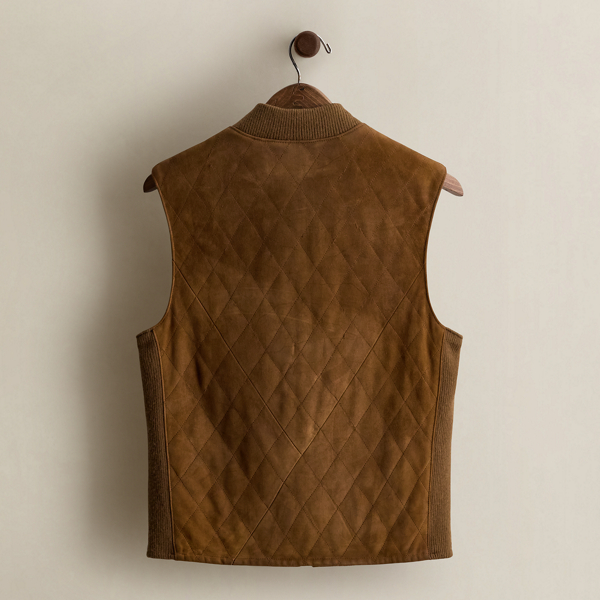Vintage Quilted Suede Vest - Size S