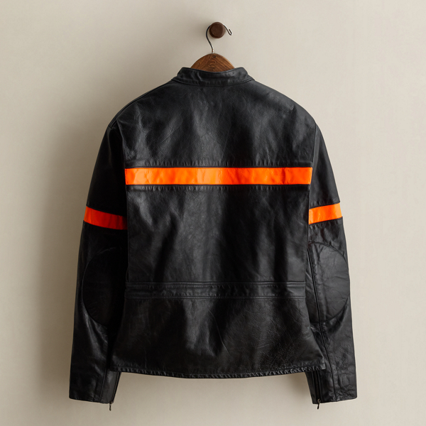 2000 Leather Biker Jacket - Size M
