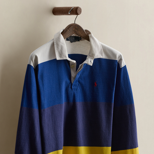 Vintage Striped Rugby Shirt - Size XL