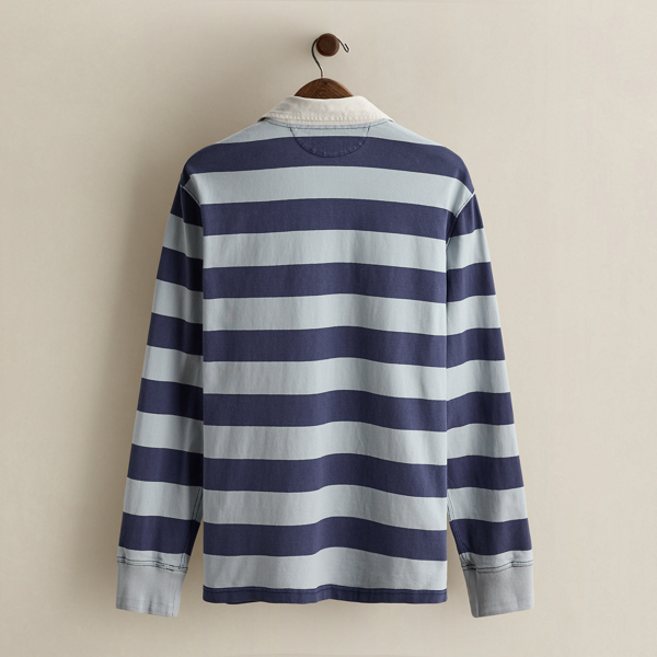 Vintage Striped Rugby Shirt - Size L