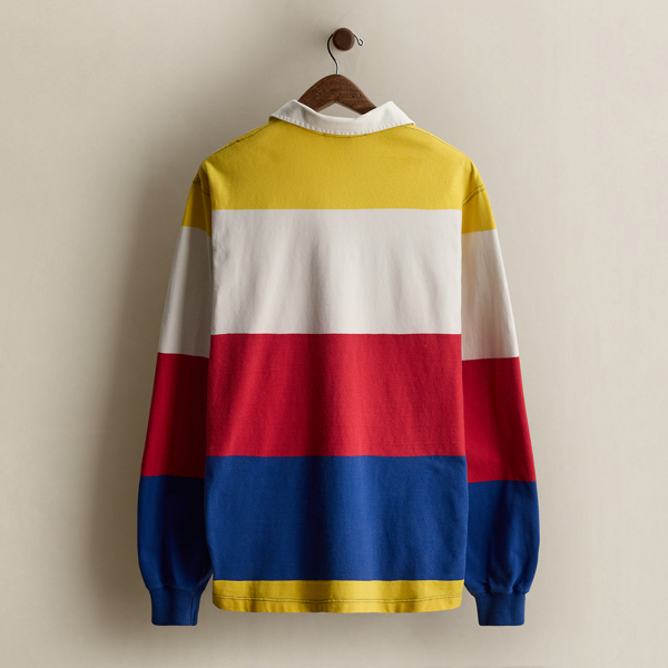 Vintage Striped Rugby Shirt - Size L