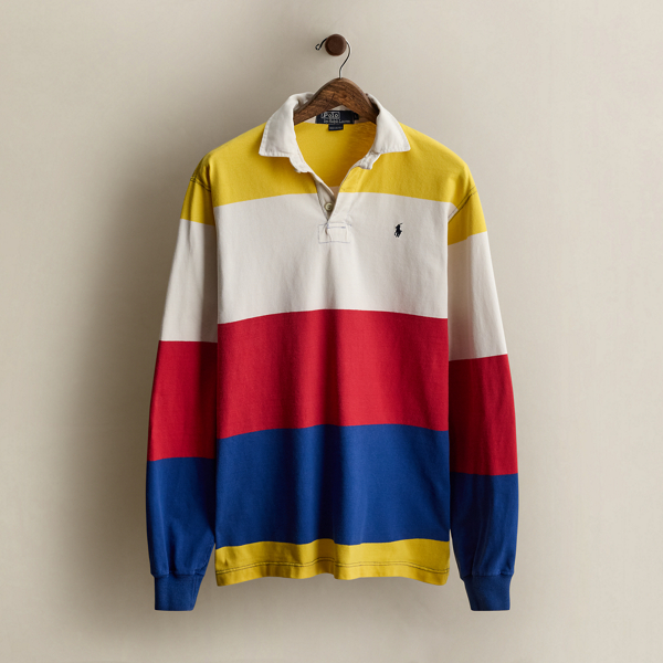 Vintage Striped Rugby Shirt - Size L