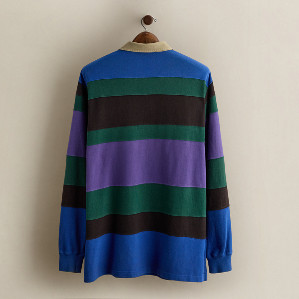 Vintage Striped Rugby Shirt - Size XL
