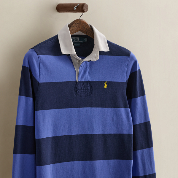 Vintage Striped Rugby Shirt - Size S