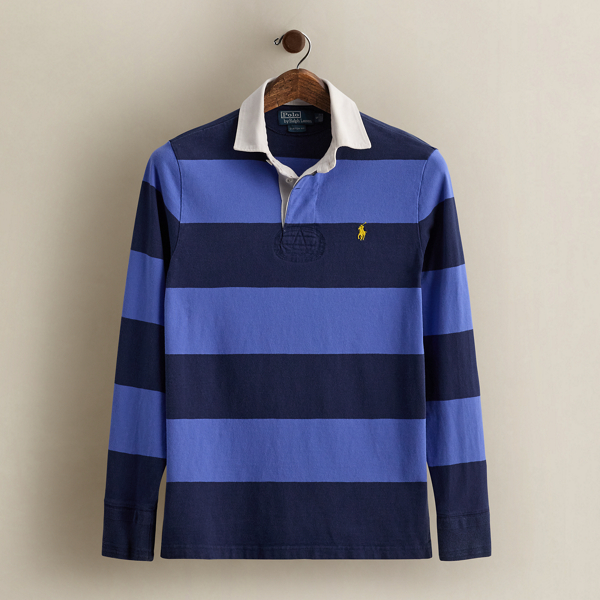 Vintage Striped Rugby Shirt - Size S