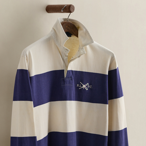 1989 Striped Rugby Shirt - Size M