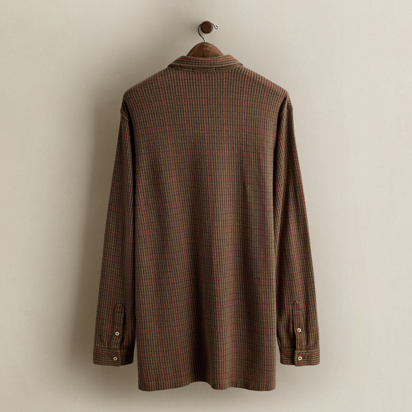 Vintage Glen Plaid Polo Shirt - Size XL