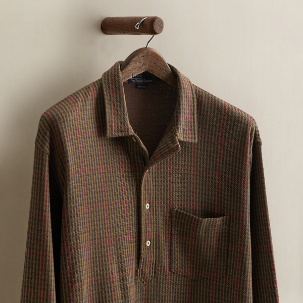Vintage Glen Plaid Polo Shirt - Size XL
