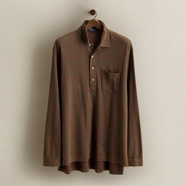 Vintage Glen Plaid Polo Shirt - Size XL