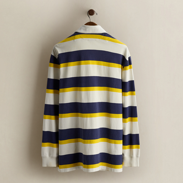 Vintage Striped Rugby Shirt - Size XL