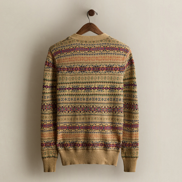 Vintage Patterned Cardigan - Size S