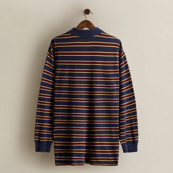 Vintage Striped Polo Shirt - Size XL