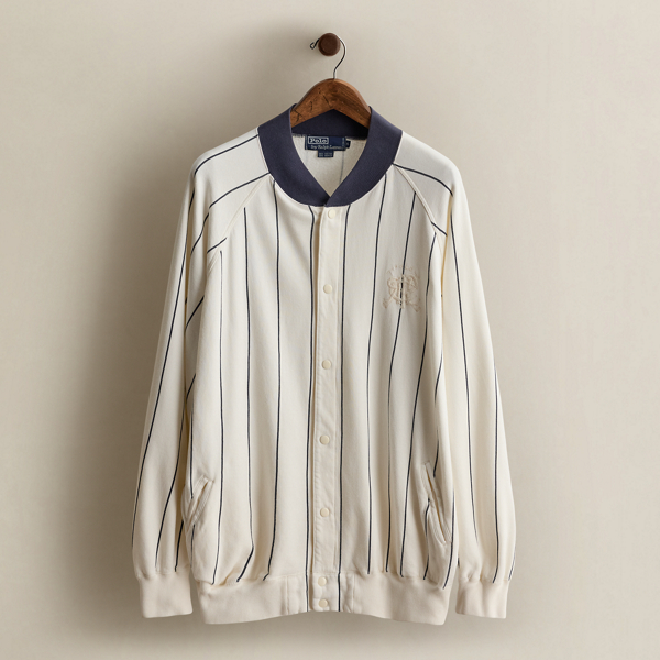 Vintage Crest Baseball Jacket - Size XL