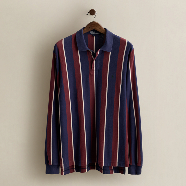 Vintage Striped Polo Shirt - Size L
