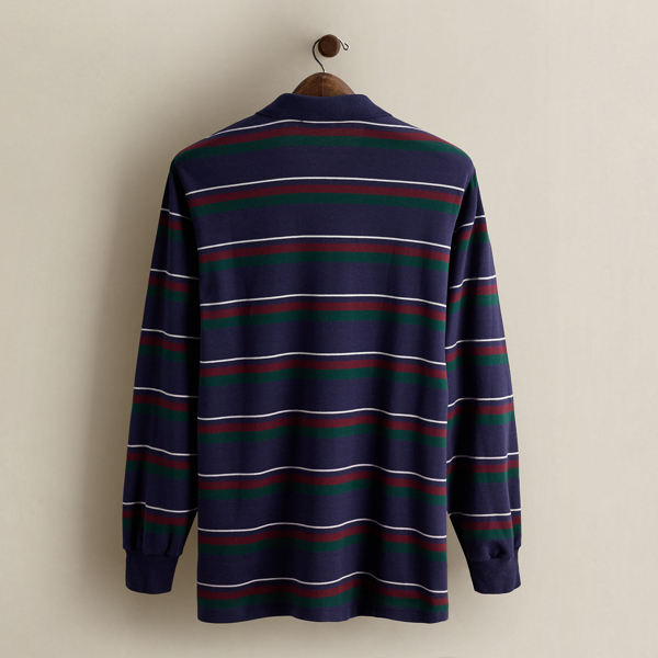 Vintage Striped Polo Shirt - Size L