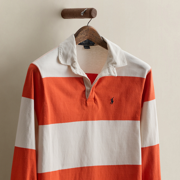 Vintage Striped Rugby Shirt - Size L