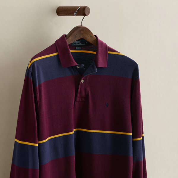 Vintage Striped Polo Shirt - Size M