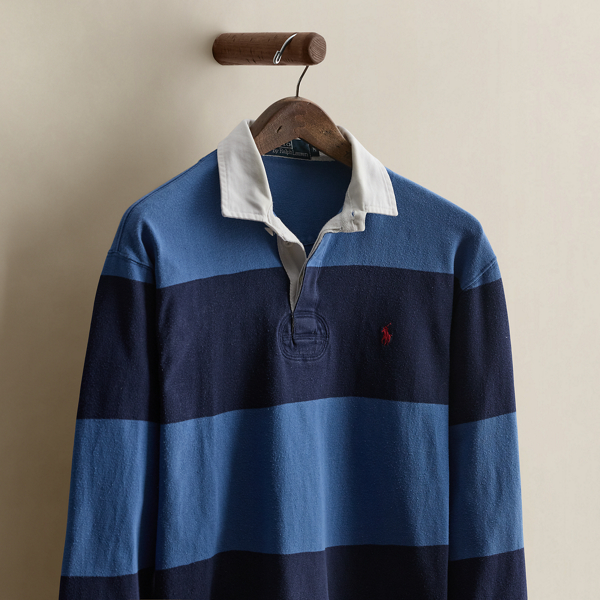 Vintage Striped Rugby Shirt - Size M
