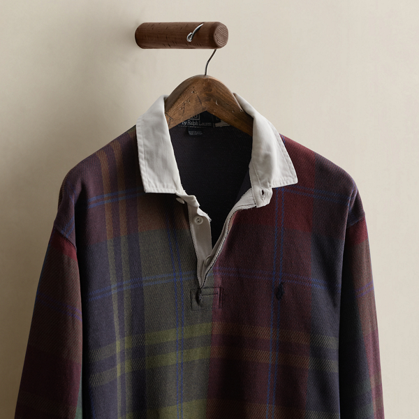 Vintage Plaid Rugby Shirt - Size L