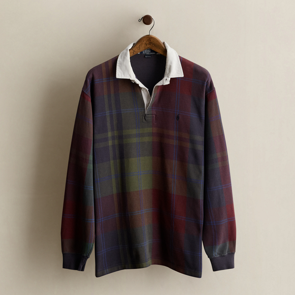 Vintage Plaid Rugby Shirt - Size L