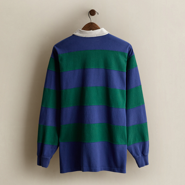 Vintage Striped Rugby Shirt - Size L
