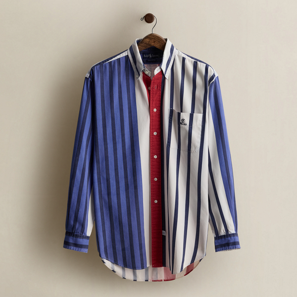 c. 1992 CP-92 Striped Shirt - Size L