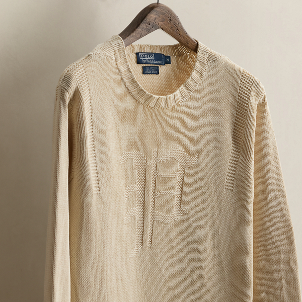 2003 Hand-Knit Letter Sweater - Size M