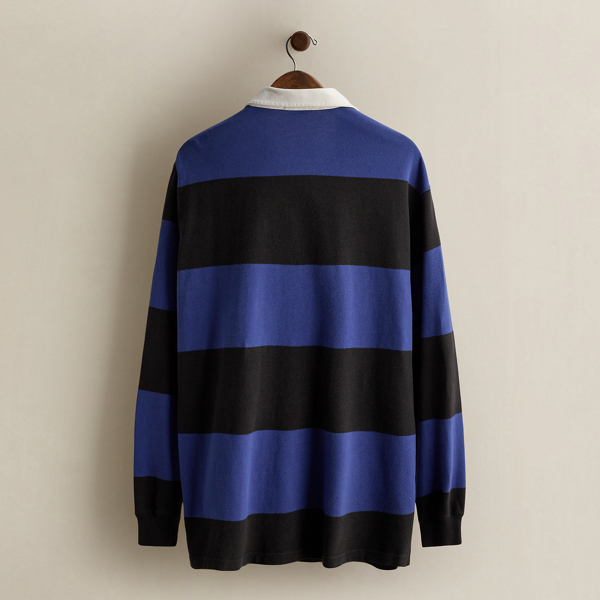 Vintage Striped Rugby Shirt - Size L