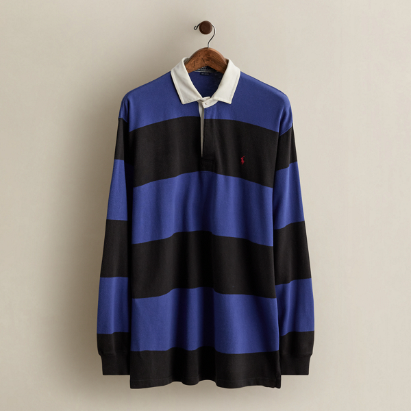 Vintage Striped Rugby Shirt - Size L