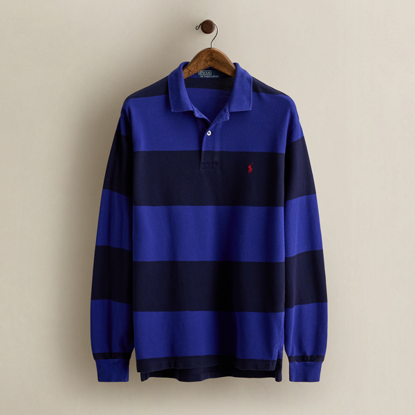 Vintage Striped Polo Shirt - Size L