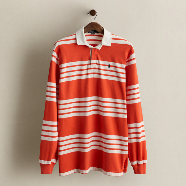 1987 Striped Rugby Shirt - Size L