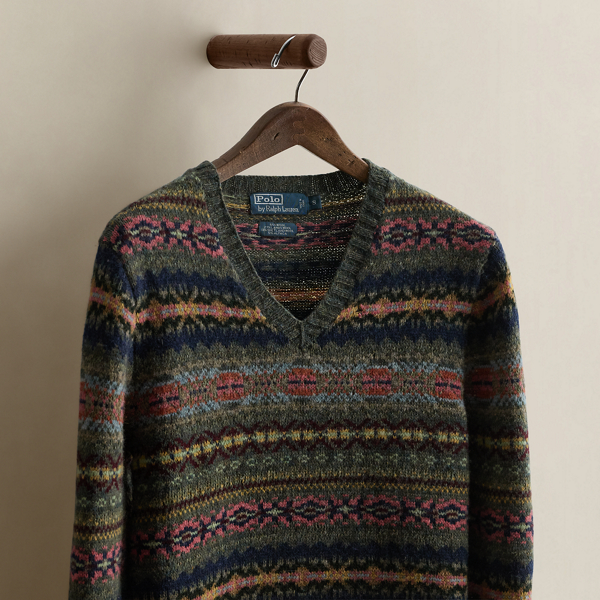 Vintage Patterned Sweater - Size S