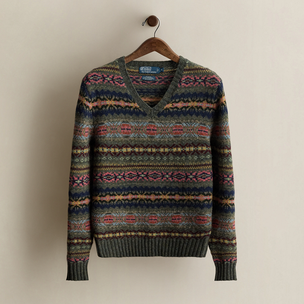 Vintage Patterned Sweater - Size S