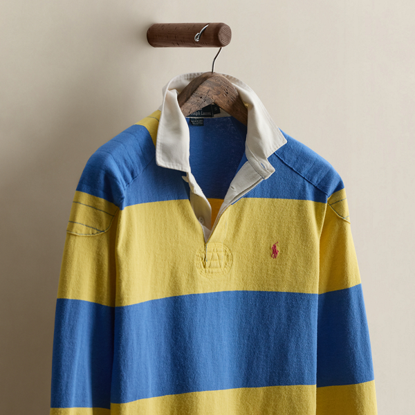 Vintage Striped Rugby Shirt - Size S