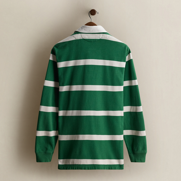 Vintage Striped Rugby Shirt - Size L