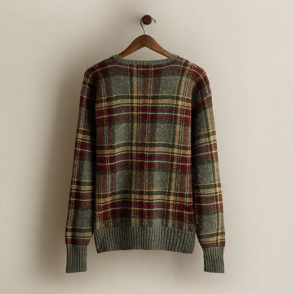 Vintage Plaid Wool Sweater - Size XL