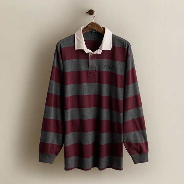 Vintage Striped Rugby Shirt - Size XXL
