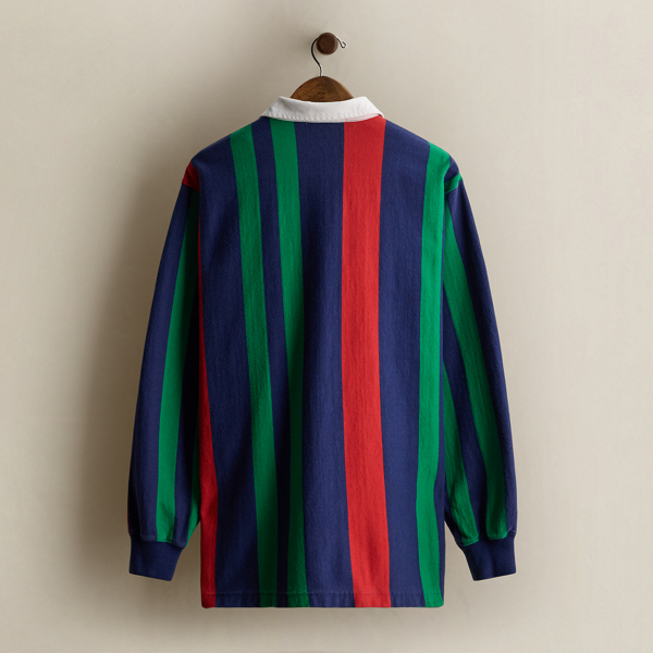 c. 1995 Striped Rugby Shirt - Size L