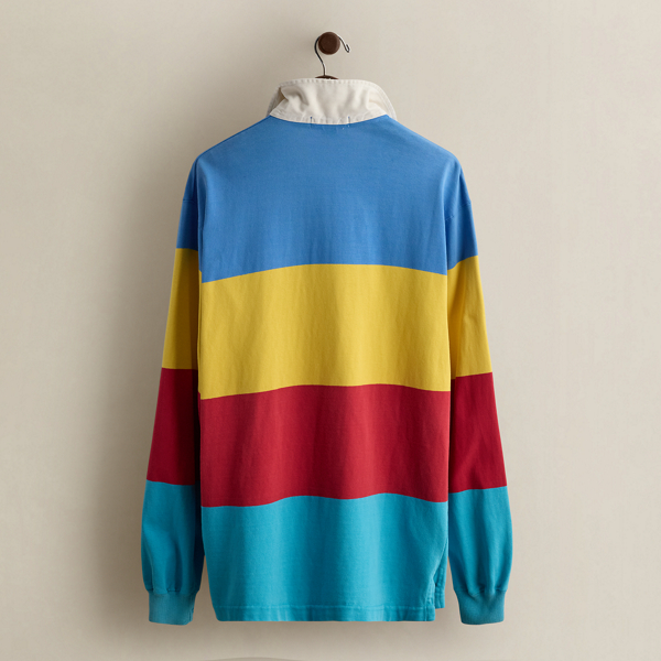 Vintage Striped Rugby Shirt - Size XL