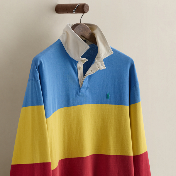 Vintage Striped Rugby Shirt - Size XL