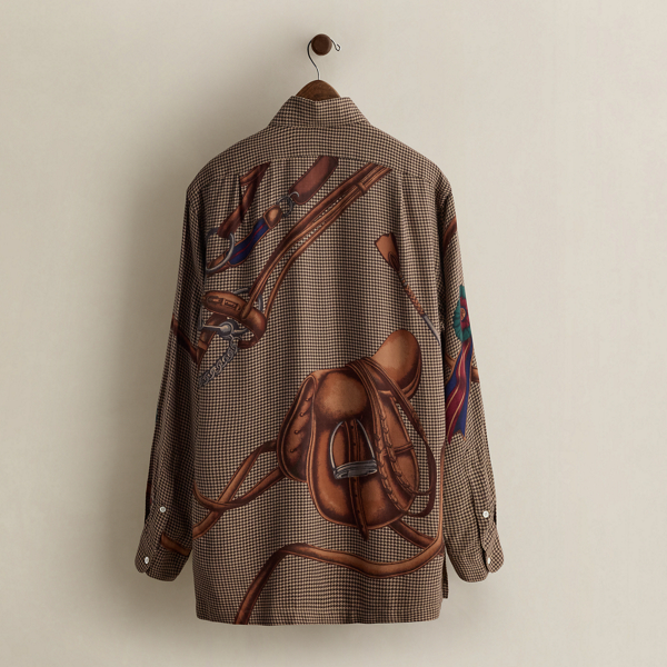 1991 Equestrian-Print Shirt - Size M