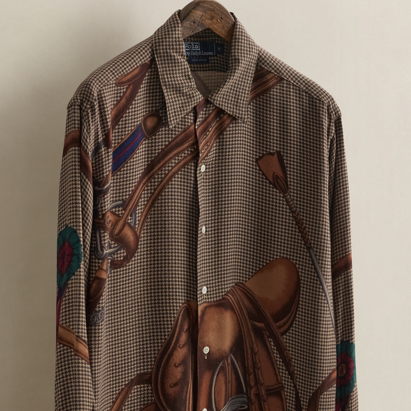 1991 Equestrian-Print Shirt - Size M